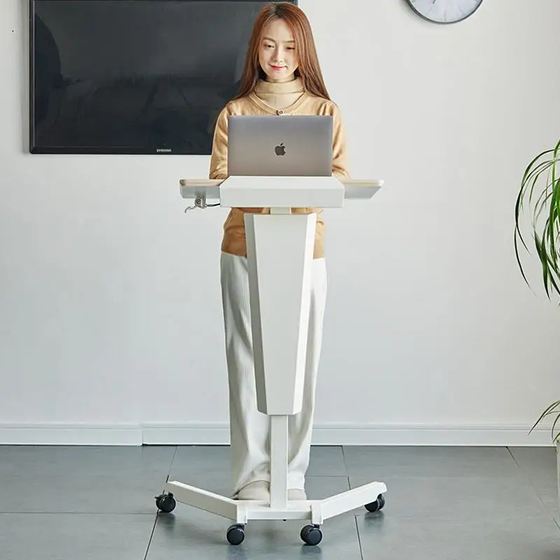 Lifting conference room, lecture platform, speaker desk, host desk, standing office, mobile desk, welcome desk