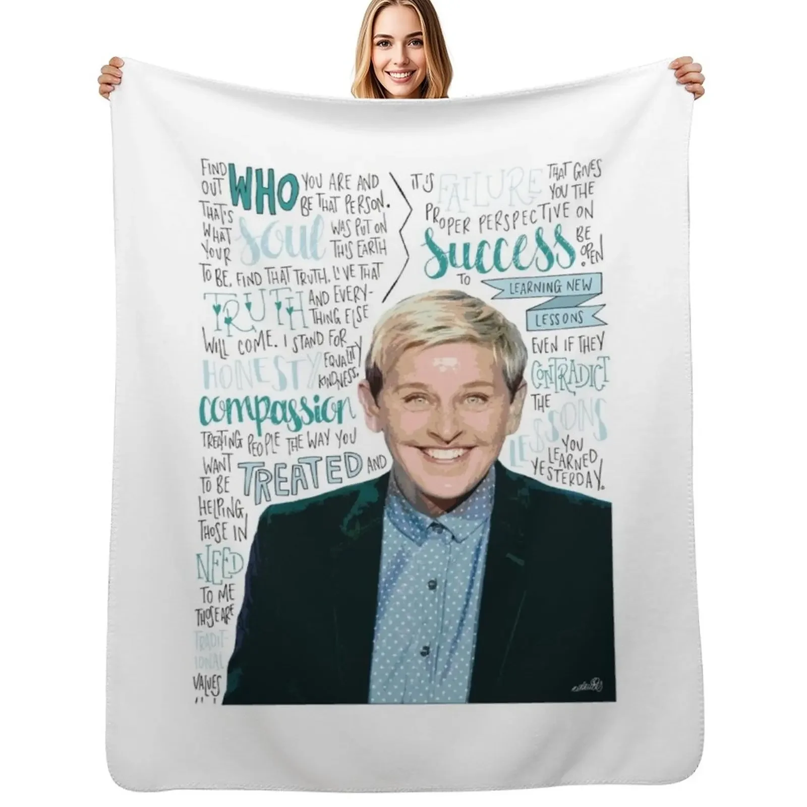

Ellen DeGeneres Merch Throw Blanket Blankets Sofas Of Decoration funny gift For Baby Luxury St Blanket