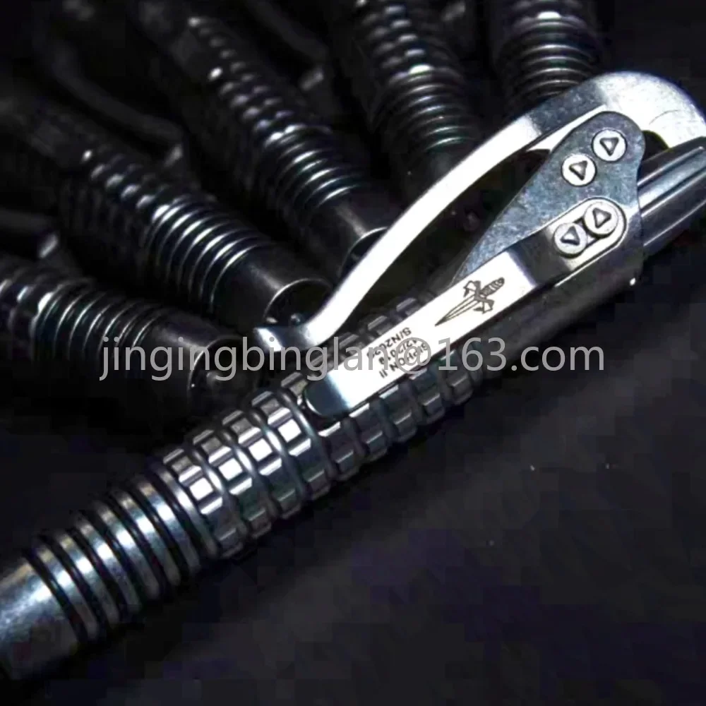 Eight-sided lightning pattern MT micro-technology titanium alloy siphon pen