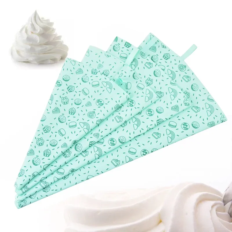 1pc Color Printed Piping Bag TPU Reusable Cream Pastry Bags Cupcake Accessories DIY Cake Decorating Kitchen Baking Accessories