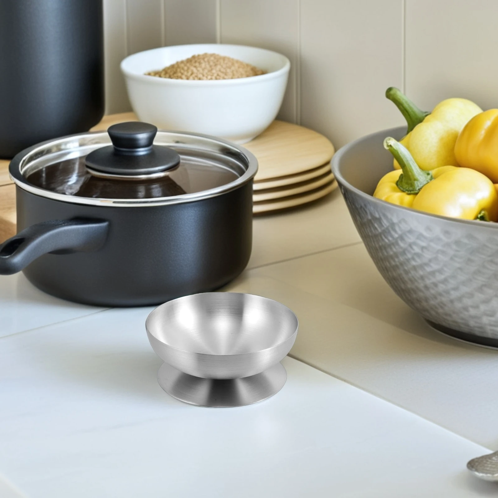 Contenedores de tazas de helado de acero inoxidable, frutero, tazas de postre, cuencos bonitos, platos de soporte para copas