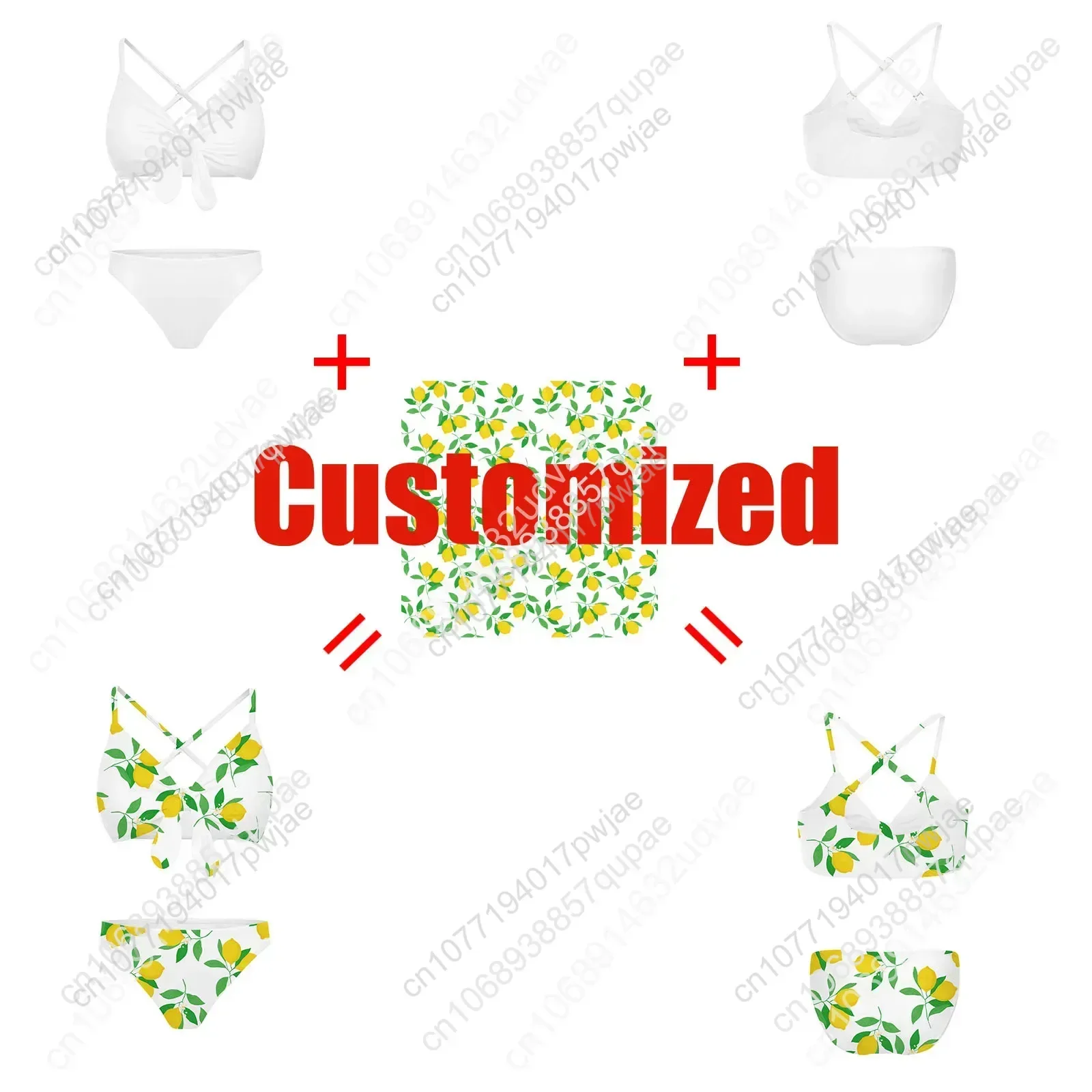 Cuban Flag Bathing Suits Cross Strap Suspenders Swimsuits Womens Bikini Pool Party Beach Swimwear Customized Beachwear