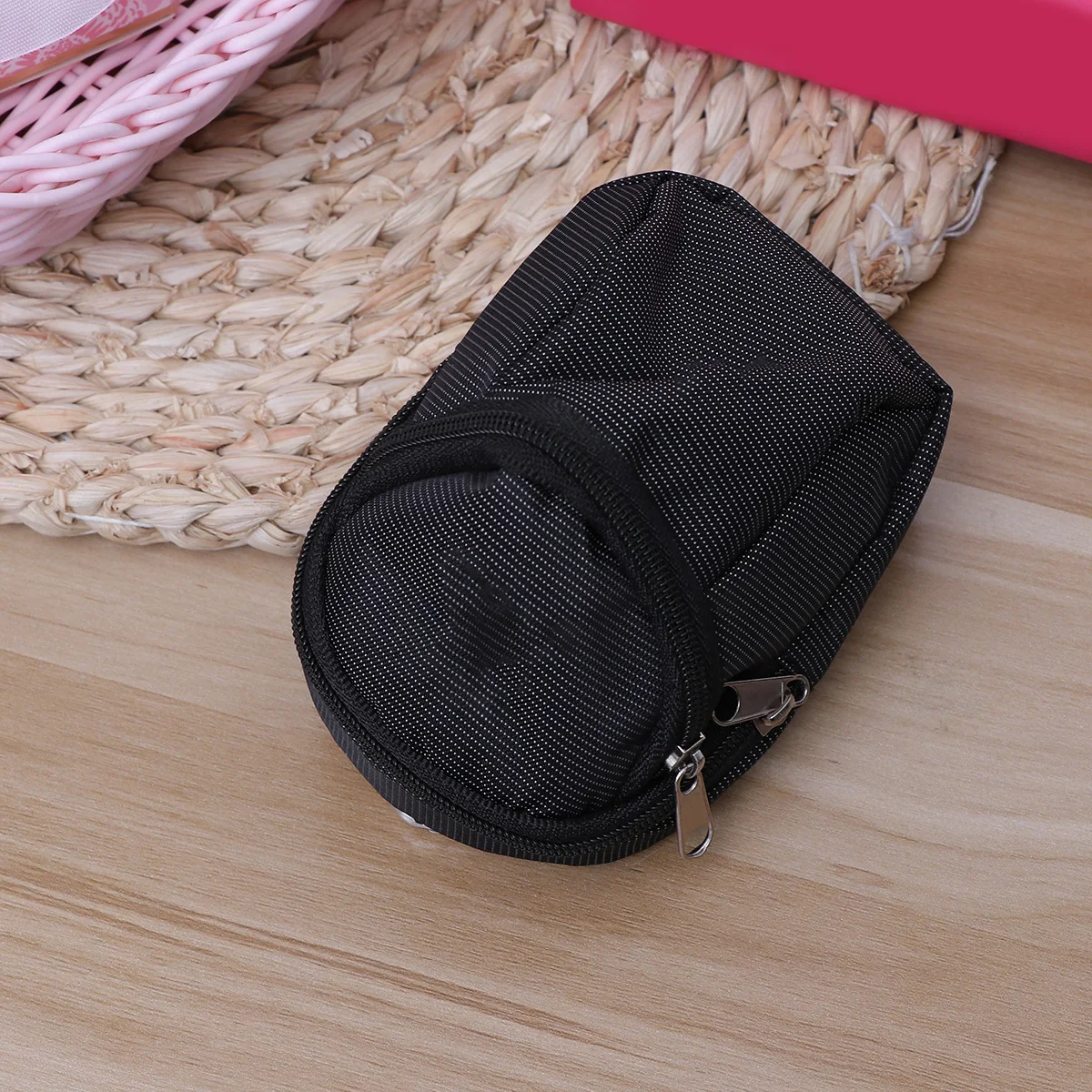 

Golf Ball Pouch Bag Mini Canvas Ball Holder Front Back Pockets For Tees Divot Tool Accessories Storage Portable Zipper Gift For