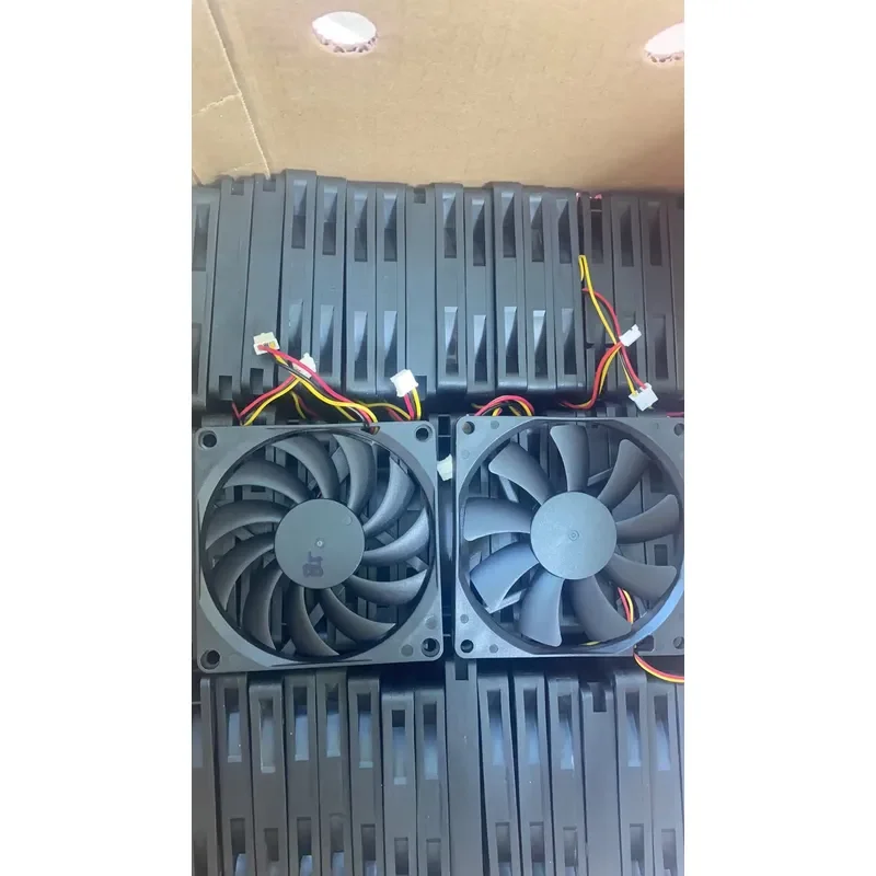 for New 8010 12V 0.2A Double Ball Bearing 3 Wire Ultra Thin Cooling Fan 8cm