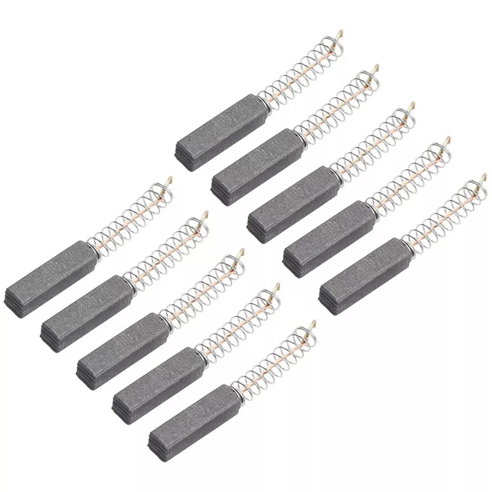 10 Pcs/Set Carbon Brushes For Electric Motors 20mm×5mm×5mm Replacement Part  20 Mm Spring Length Hammer Drills Power Tool Parts