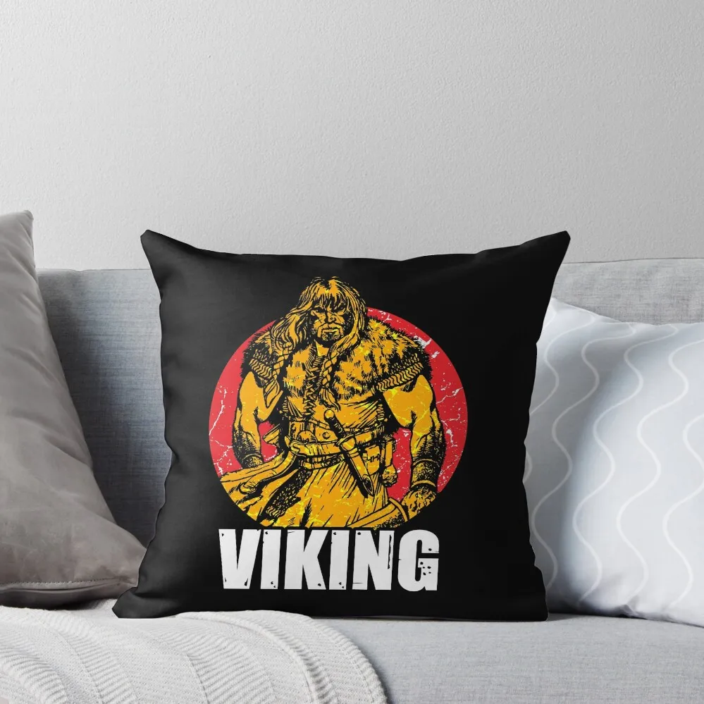 

Viking warrior Throw Pillow Embroidered Cushion Cover Couch Cushions Pillowcase Cushion Decorative Sofa Cushion pillow