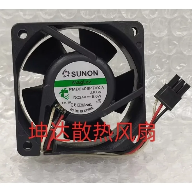 New Fan for SUNON PMD2406PTVX-A U.R.GN DC 24V 5.0W Cooler Fan 6025 60 * 60 * 25mm