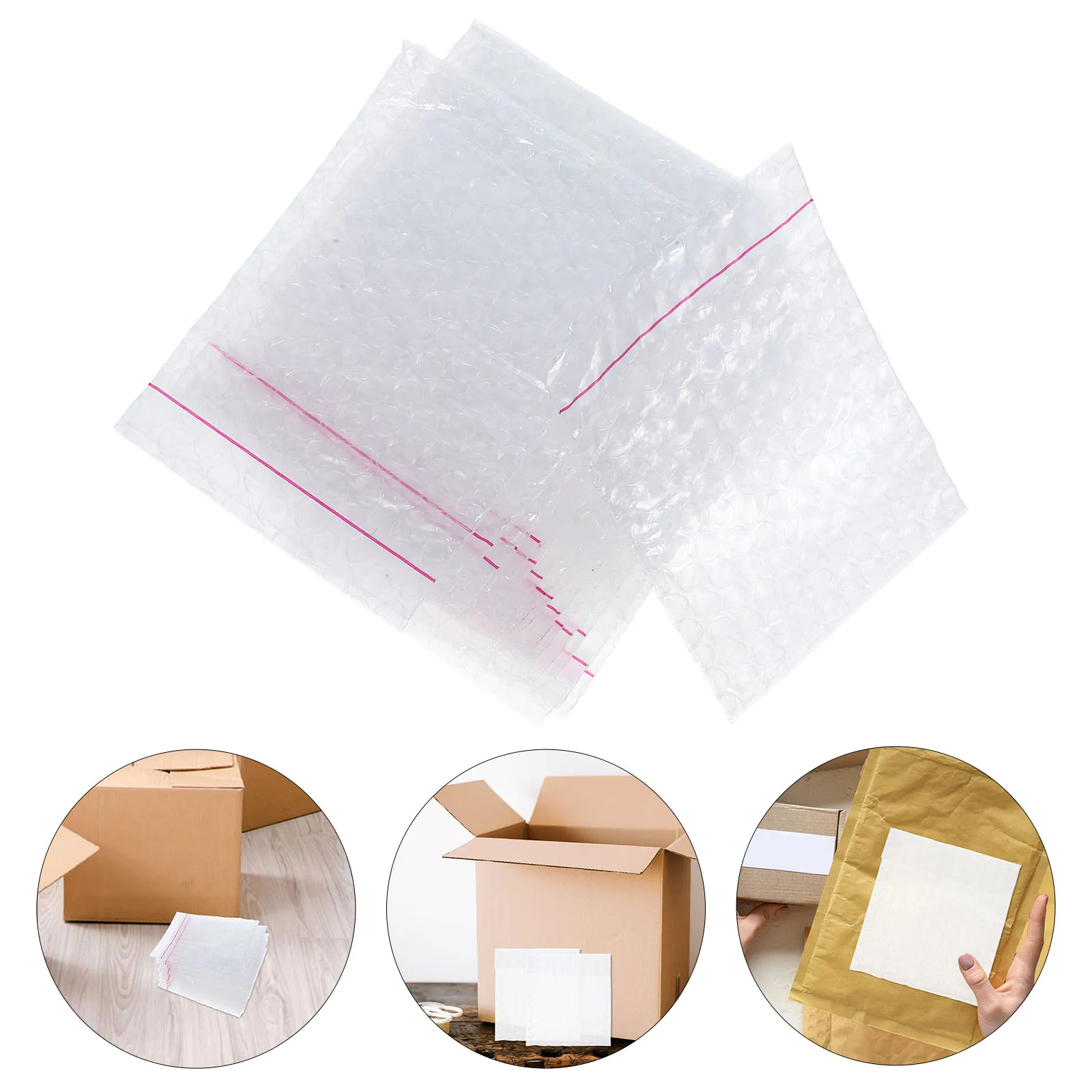 50 Pcs Double Layer Self Adhesive 6x8 Plus 3cm Thick Shockproof Tear Resistant Mailers Plastic Envelopes Packaging