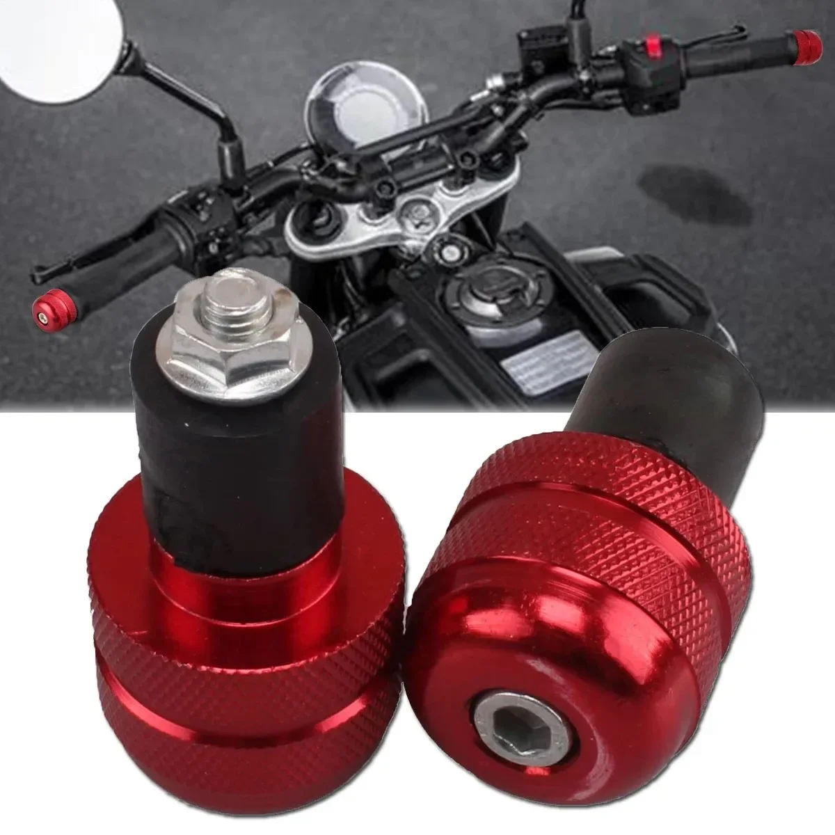 

7/8" Motorcycle ATV Bike Grip Handle Bar Ends Plug 22mm Handle Bar Grips Cap Accessories Universal Fit For Kawasaki Yamaha Honda