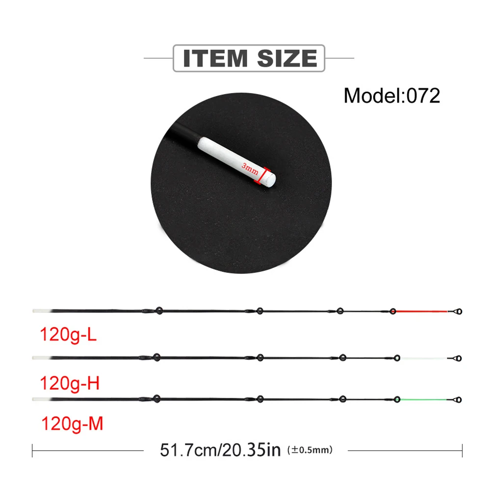 Lightweight Fishing Accuracy Fiber Glass QTY Fiber Glass Top Tip Feeder Carp Rod Fishing Accuracy High Quality