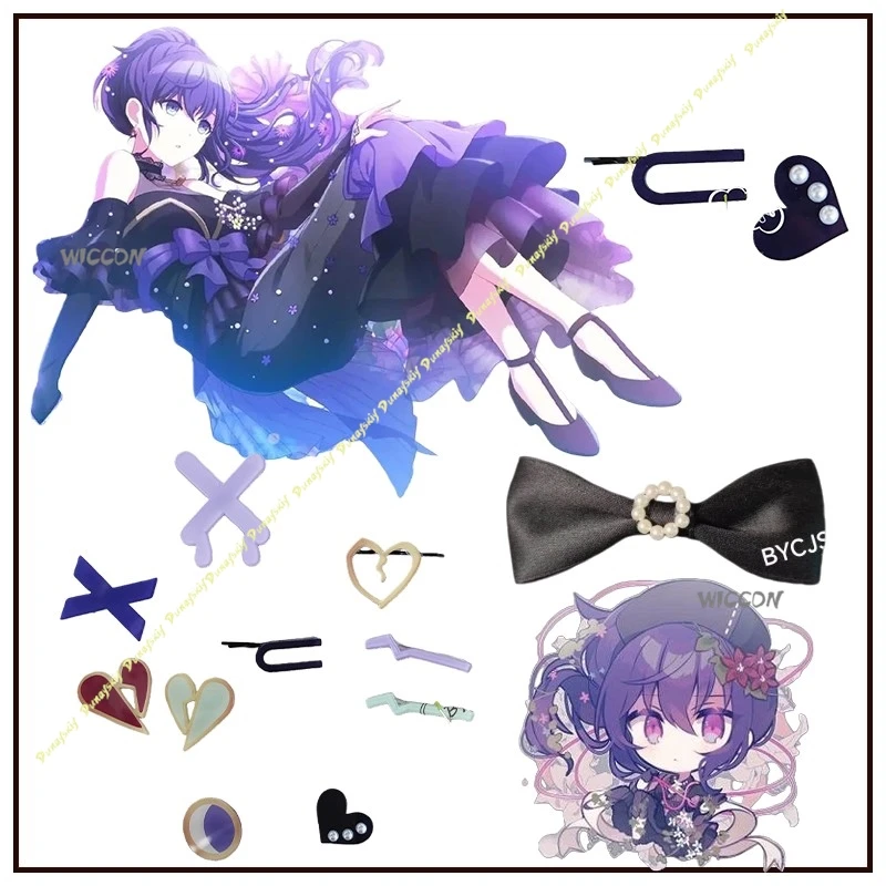 Asahina Mafuyu Cosplay Costume Props PJSK Project SEKAI Accessories Girl Acrylic Hair Clips Hair Woman Suit Valentine Gift Stage