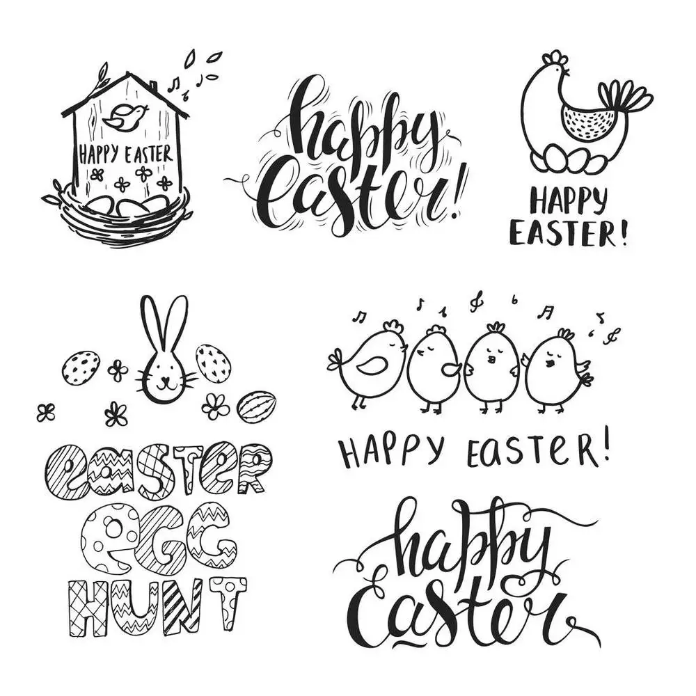 DABOXIBO Easter Eggs/Bunny Clear Stamps Mold For DIY Scrapbooking Cards Making Decorate Crafts 2020 NEW Arrival