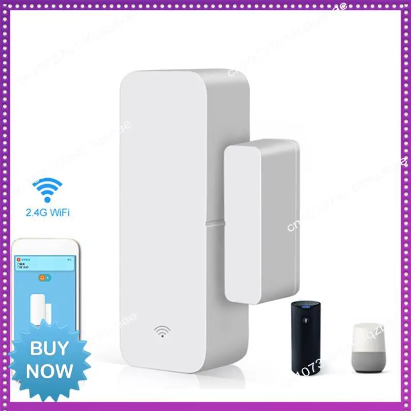 Hot Ltem 1 PCS Tuya Wifi Door Magnetic Smart Window Sensor Door Door Detector White ABS For Alexa Google Assistant
