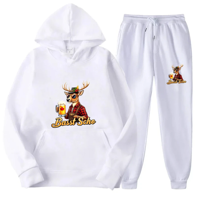 طقم هوديي من الذهب الأبيض مطبوع عليه دولفين ملابس رياضية كاجوال للنساء والرجال أطقم اللياقة البدنية واليوجا والركض #5