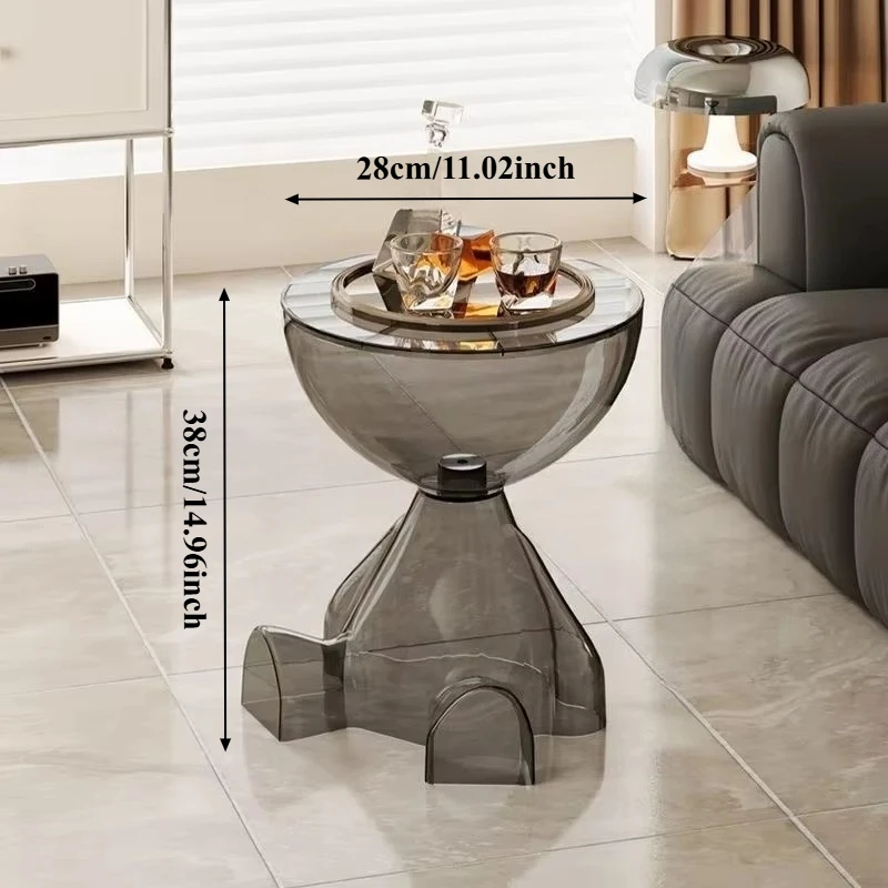 1pc High-Quality Acrylic Side Table Space-Saving Coffee Table for Home Living Room Sofa Bedside Nightstand image 6