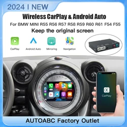 Auto Wireless CarPlay Android for Mini R55 R56 R57 R58 R60 R61 F54 F55 F56 Clubman Countryman Hardtop Cooper John Cooper Works