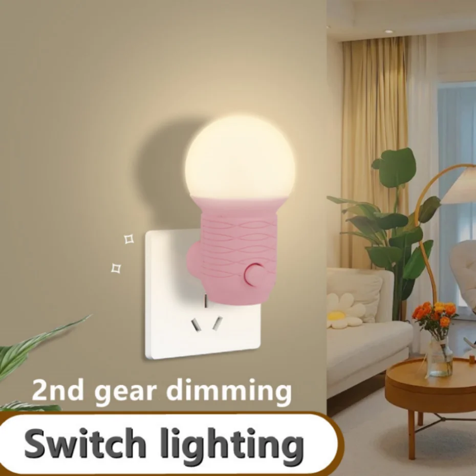 Luz LED de noche enchufable, luz blanca cálida para bebé, Ojo de enfermería, luces de enchufe para dormitorio, lámpara de ahorro de energía para balcón