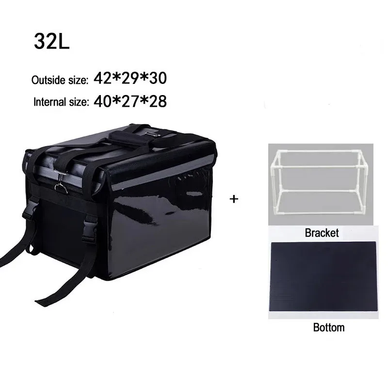 32L Extra Large Cooler Bag Car Ice Pack Insulated Thermal Lunch Pizza Fresh Food delivery Container Refrigerator