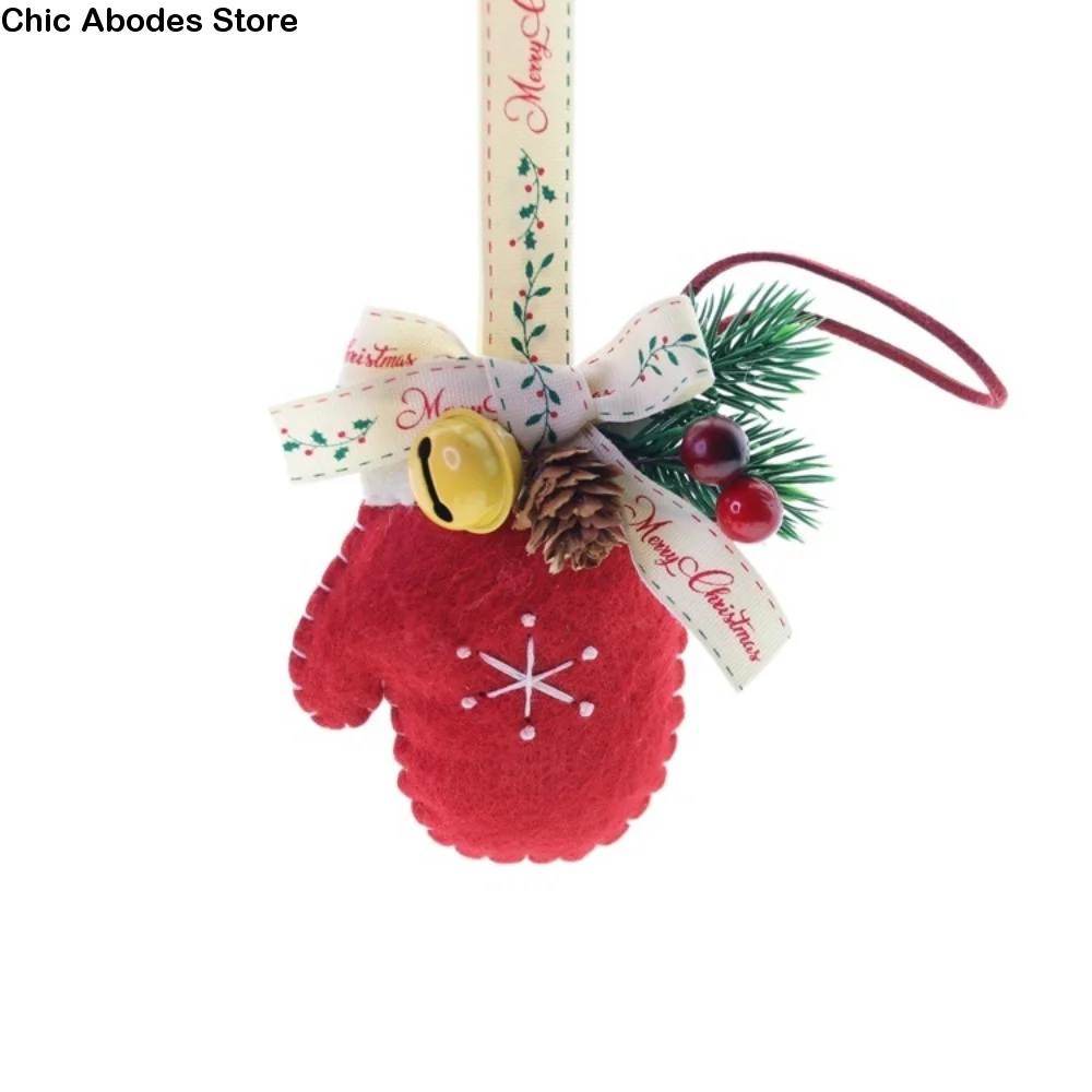 

Creative Christmas Tree Pendant Exquisite Felt Christmas Tree Ornaments Wall Hanging Handmade Xmas Hanging Decorations