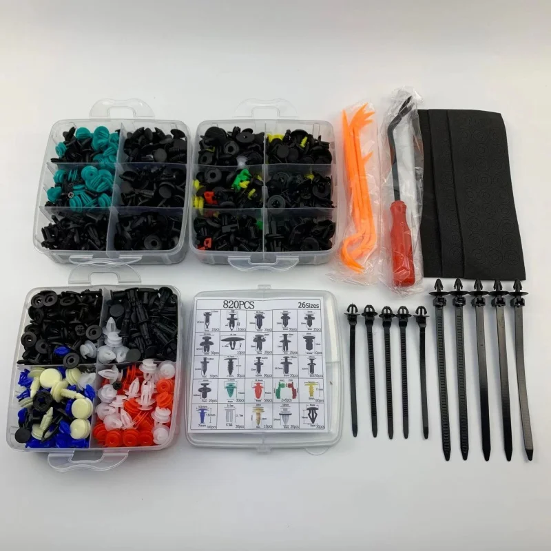 680pcs Car Fastener Clip Kit Fender Rivet Plastic Clips Auto Body Push Retainer Pin Rivet Bumper Door Trim Panel Repair