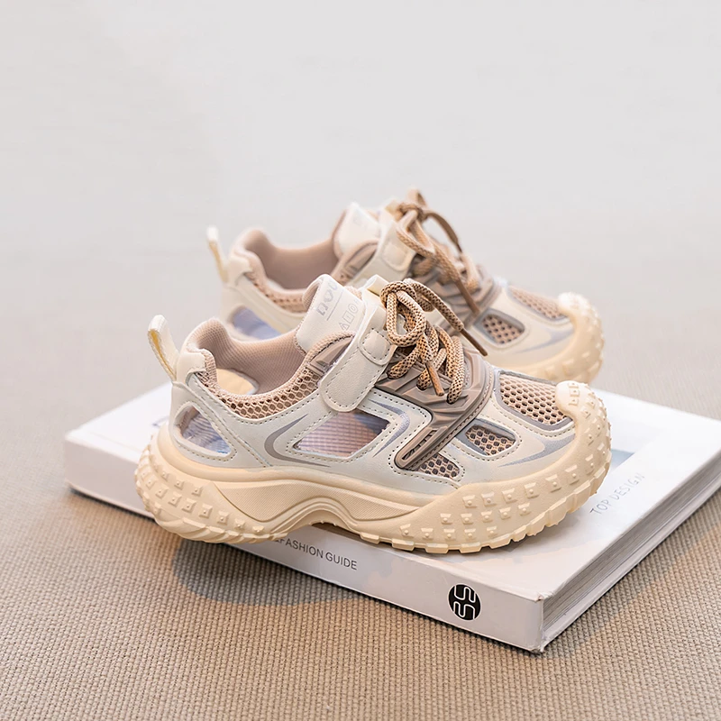 Boys Girls Sporty Sandals 2026 New Summer Toddler Chunky Cut-outs Sneakers Soft Sole Versatile Chic School Outdoor Hiking Shoes