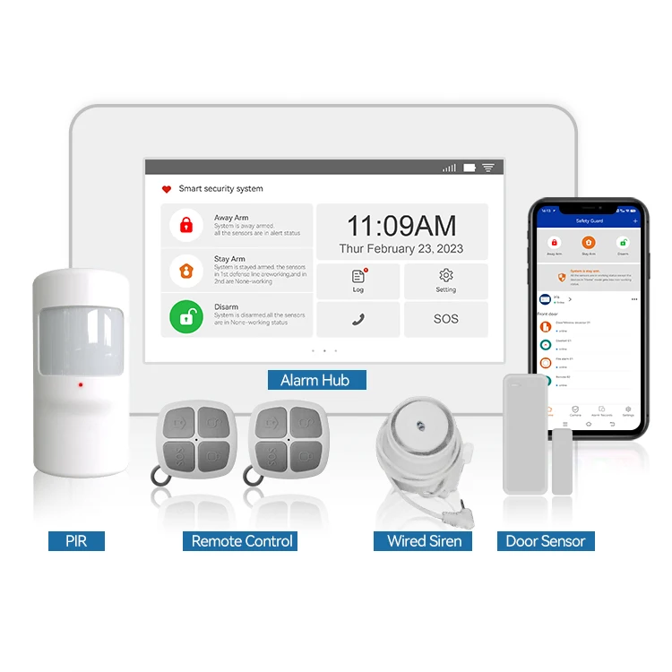2025 ODM OEM CE Security Alarm System G1 Work With Safe Guard APP Center Monitoring System 2G 4G WIFI Security Home Alarm System