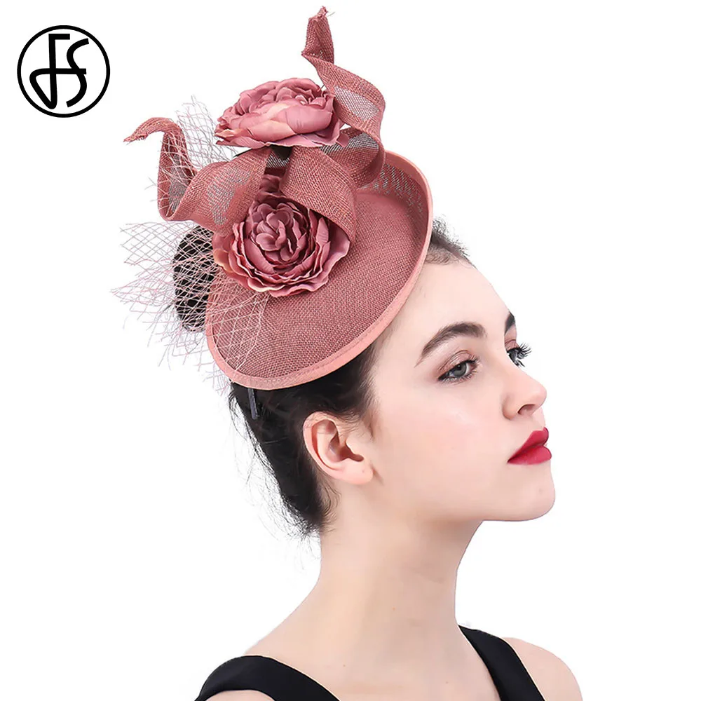 FS Fascinators Kentucky Hats For Women With Chic Flowers Horse Racing Festival Cap Wedding Elegant Church Party Derby Headdress