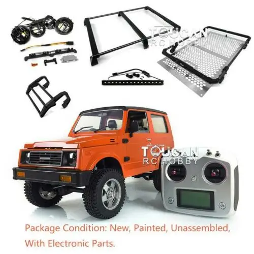 Capo RC Crawler Car Model SIXER1 Samurai 1/16 DIY Climbing Truck Boy Toy ESC Motor Servo Roof Light Rack THZH0548