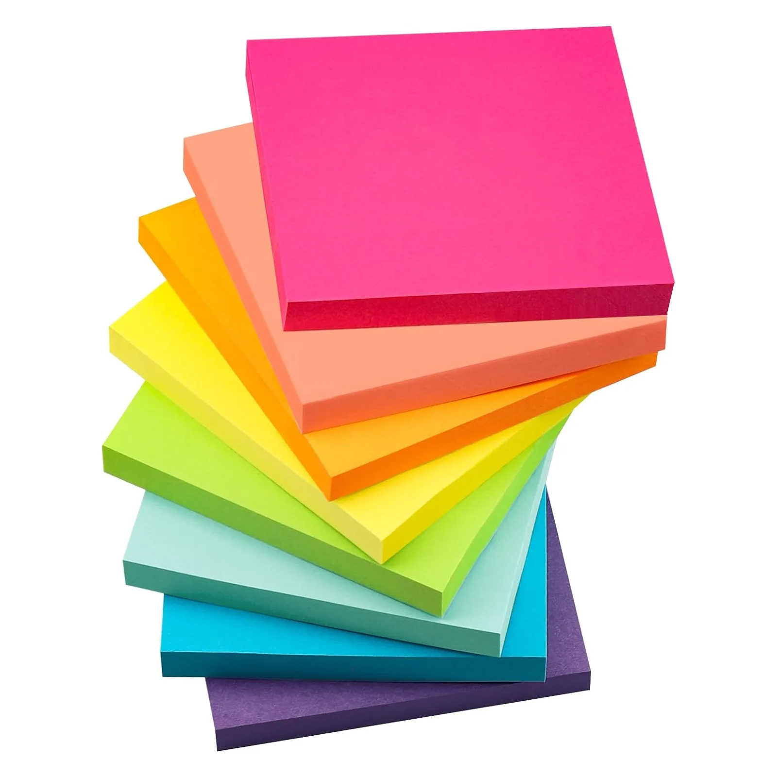 6pcs/set Sticky Note 3*3inch Fluorescent Color Note Pads Stickers Planner Sticker Notepad Memo Pad Sticky Notes