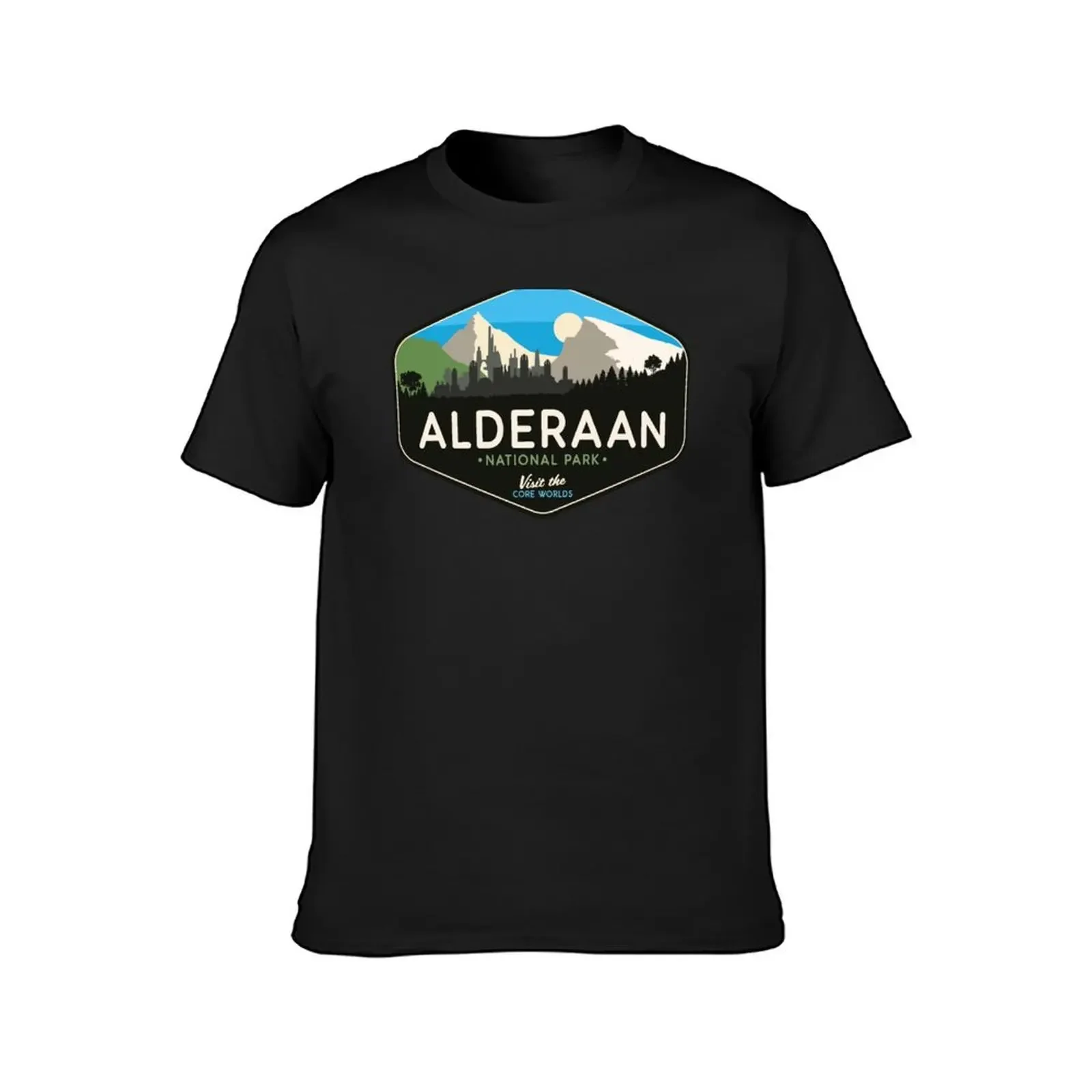 Alderaan National Park: Visit the Core Worlds T-Shirt oversized tops men clothes