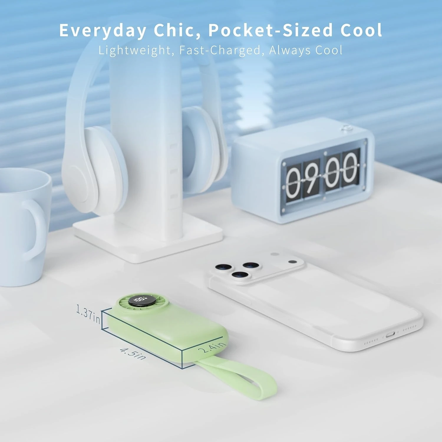 Handheld Mini Fan, Portable Personal Fan With Adjustable Speed, USB-C Rechargeable, Ultra Slim Lightweight Small Fan