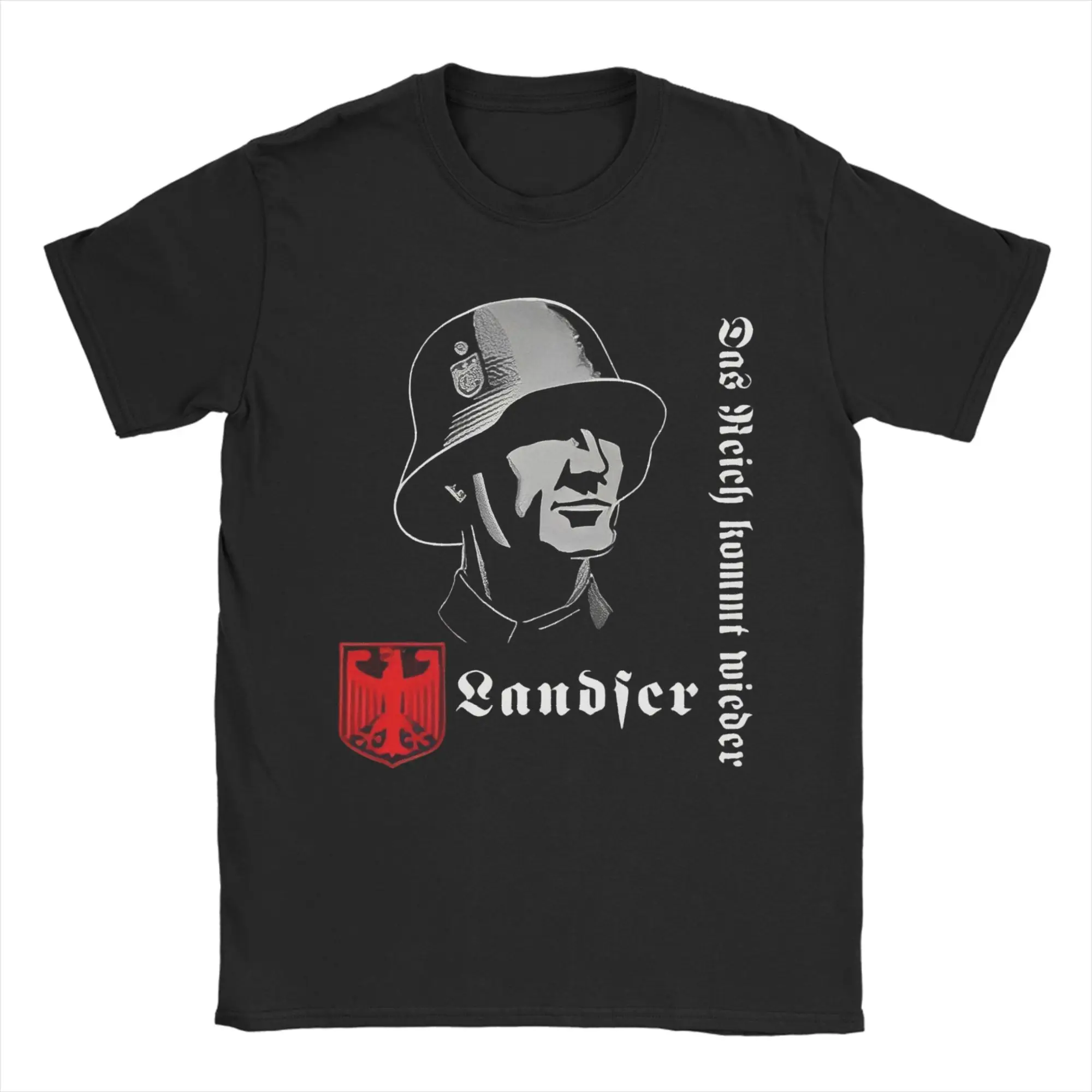

Men Women Graphic Printing Das Reich Kommt Wieder Tee T Shirt Cotton Landser Rock Band T-shirts Clothes