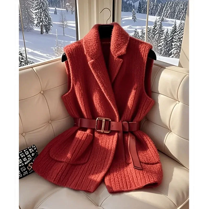 

Autumn And Winter New 2025 Waist Slimming Sweater Vest High Sense Solid Color Sweater Vest Soft And Comfortable Joker Casual Top