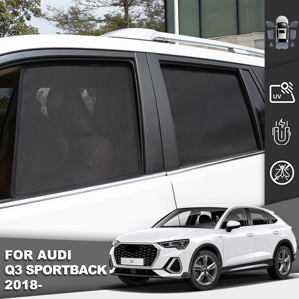 

For Audi Q3 Sportback MK2 2019-2024 Magnetic Car Sunshade Shield Front Windshield Curtain Rear Side Baby Window Sun Shade Visor