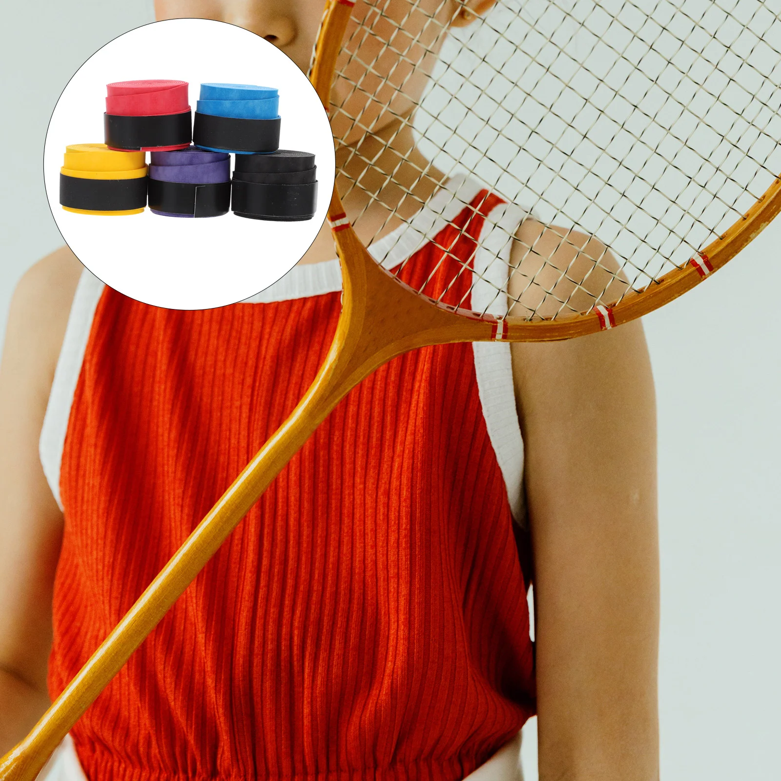 5 Pcs Tacky Tennis Grips Badminton Racket Glue Sweatband Adhesive Tape Outdoor Sports