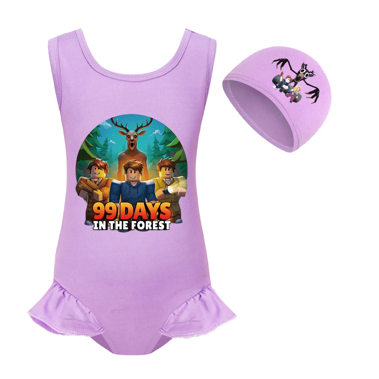 Kids 99 Nights in The Forest  Swimwear Girls Summer One-Piece Swimsuit Children Sleeveless Swiming Biniki Sets 5073