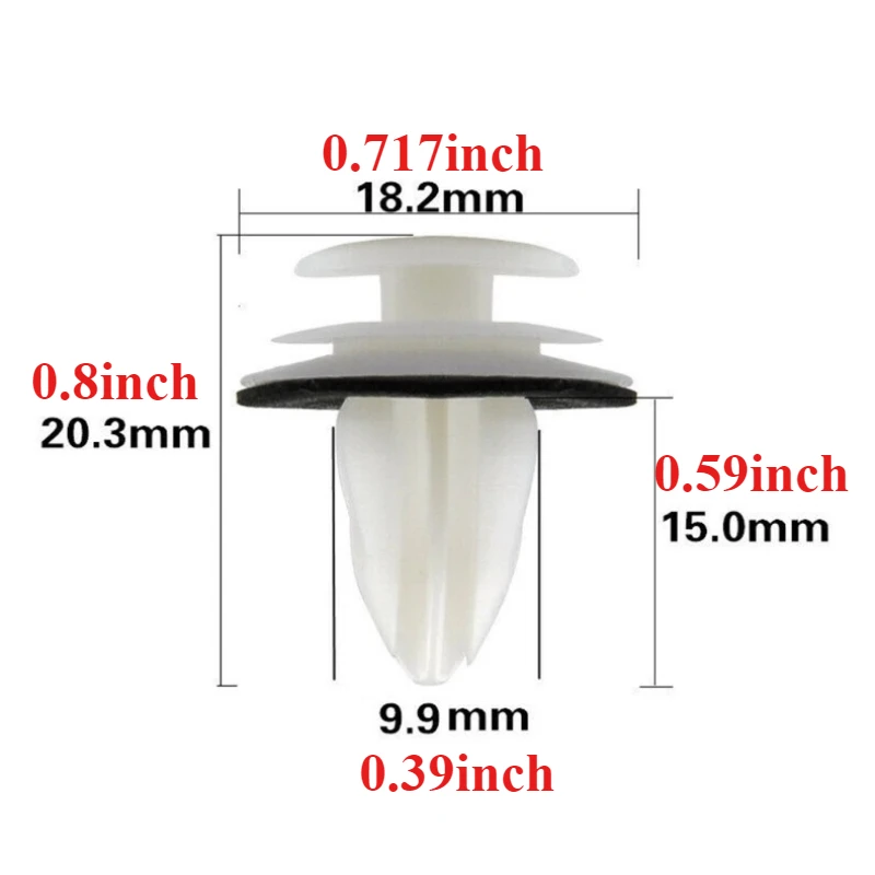 Afbeelding 4: Deur Panel Clip met Afdichtring Fastener Auto Accessoires voor BMW E34 E36 E38 E39 E46 M3 M5 Z3 X5 Klinknagel Bumper Clip Retainer