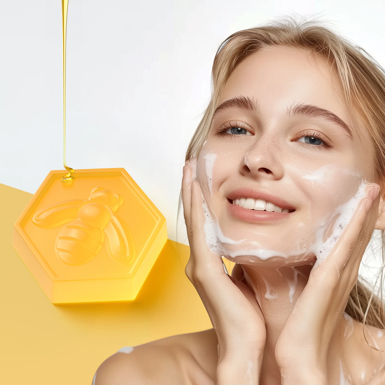 LAIKOU Honey Glow Handmade Soap 20g Smooth Skin Nourishing Gentle Cleansing Daily Body & Face Care