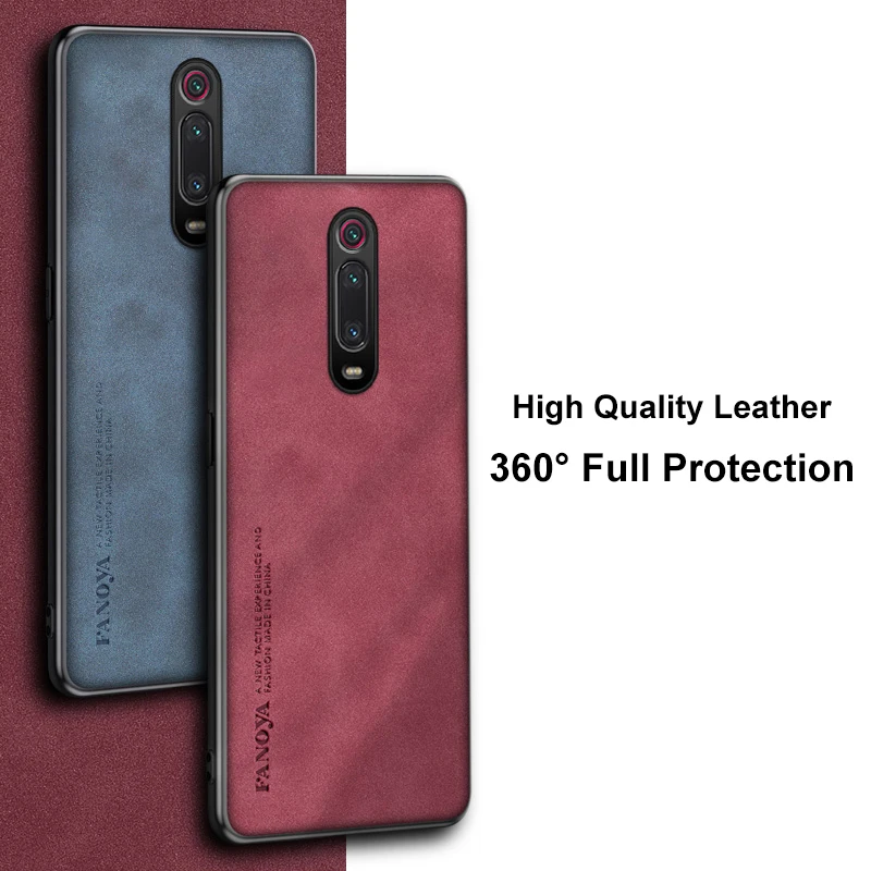 Luxury PU Leather Phone Case For Xiaomi Redmi K20 Pro K20Pro Mi 9T Pro 9TPro Cover Business Matte Silicone Protection Case