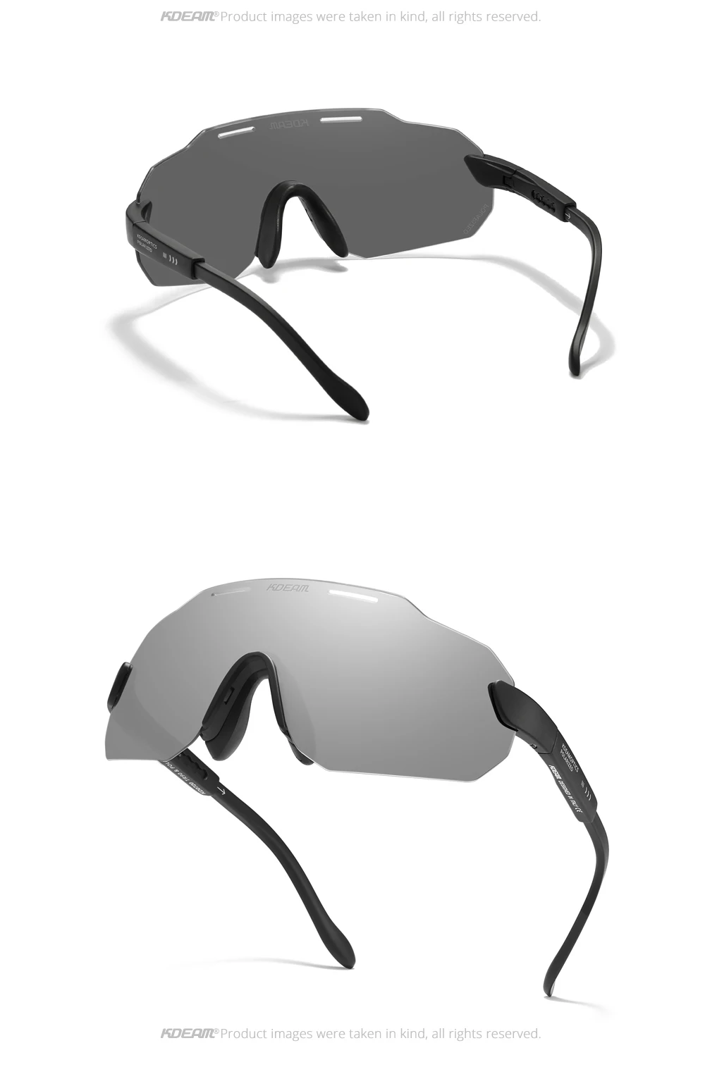 KDEAM Hohe-Ende Radfahren Gläser Ultra Licht TR90 Material Photochrome/Polarisierte Sonnenbrille Männer Einstellbare Tempel Länge – Detail 28