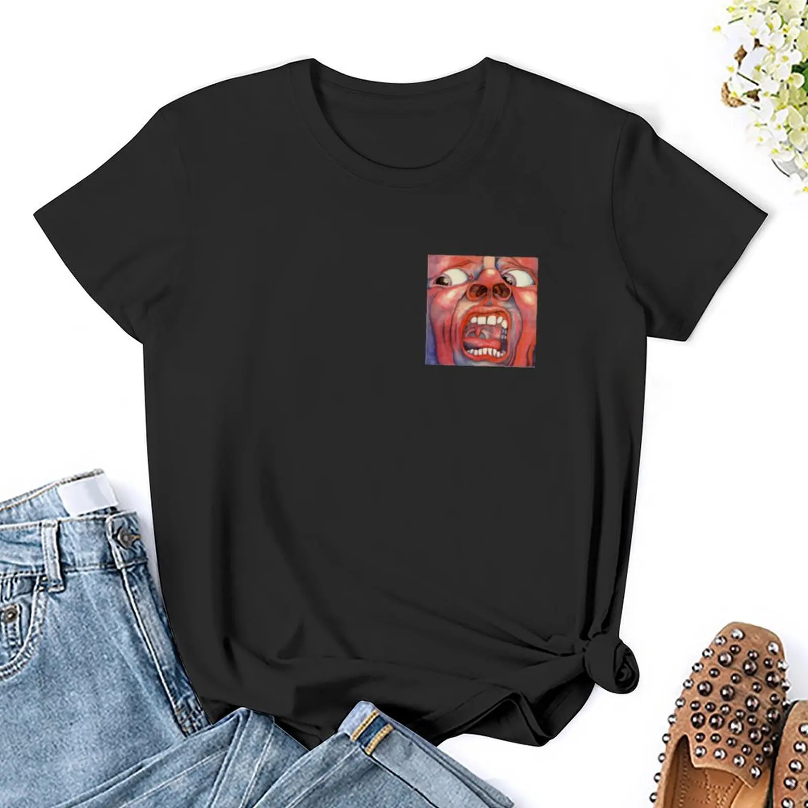 Court of the Crimson King T-Shirt graphics cute tops vintage clothes funny rock and roll t shirts for Women