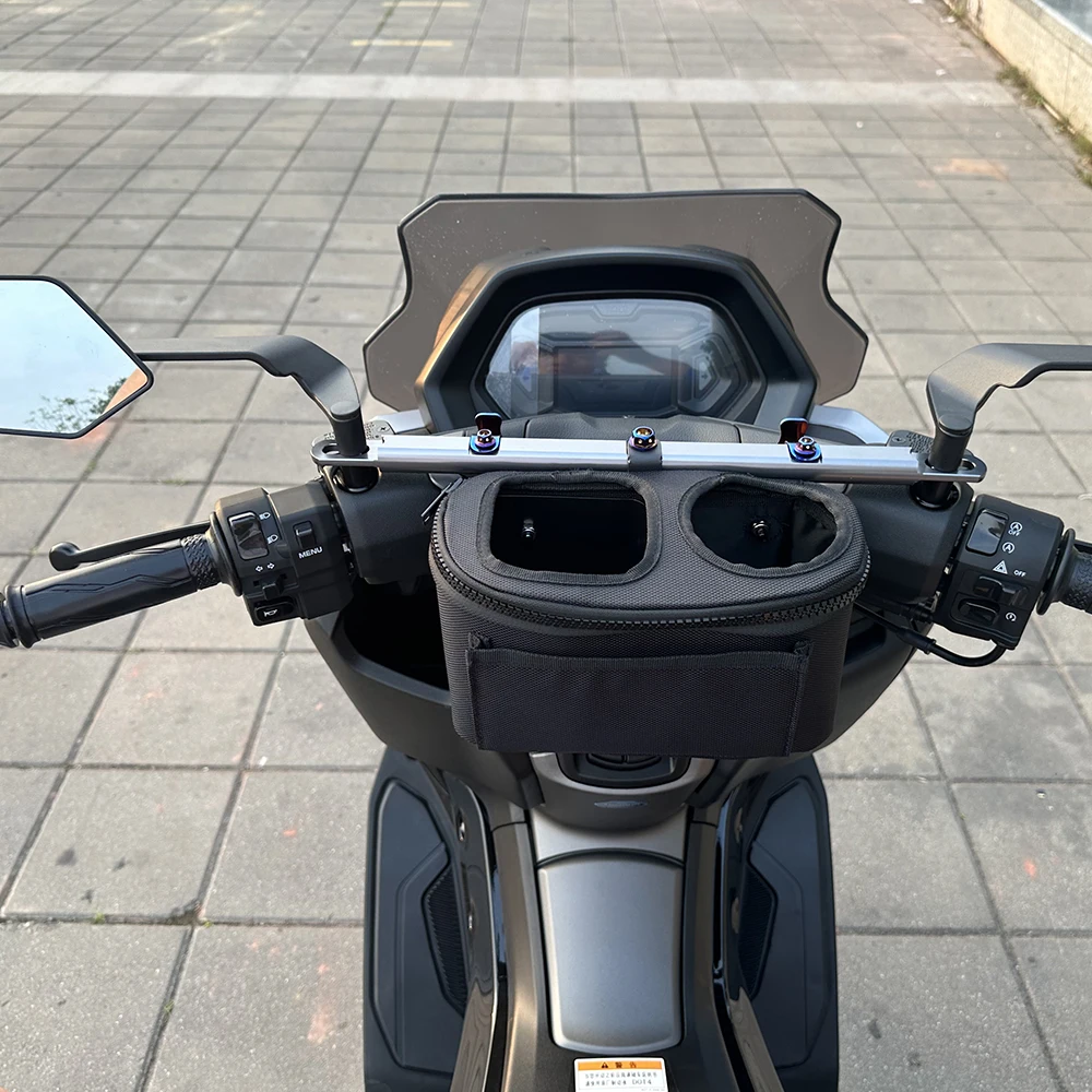 FOR YAMAHA NMAX155 TURBO 2025 NMAX155 Motorcycle Handlebar Drinking Water Bottle Cage Cup Holder Scooter Cupmounts Storage Bag
