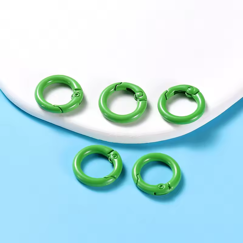 5Pcs/Lot 21 Colors Metal O Ring Spring Clasp Openable Round Carabiner Keychain Clips Hook Dog Chain DIY Jewelry Buckle Connector - Image 11
