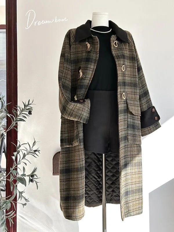 

SuperAen Splicing Long-sleeved Single-breasted Long Trench Coat Loose Women's 2026 Autumn and Winter New Trench Coat