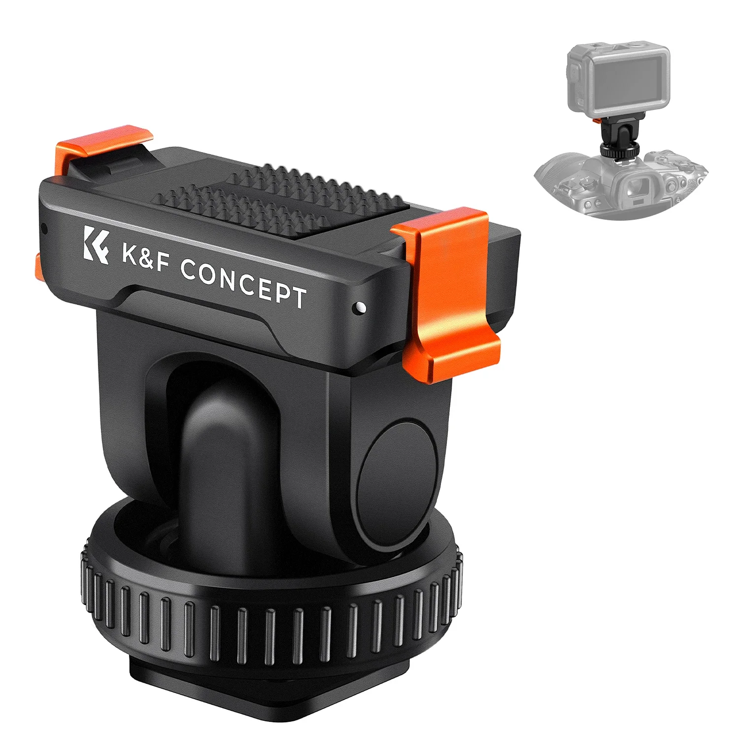 K&F CONCEPT Magnetische Quick Release-adapters met Aluminium Beugel voor DJI Osmo Action 5 Pro/4/3 + Cold Shoe Statiefadapter voor DSLR-camera’s