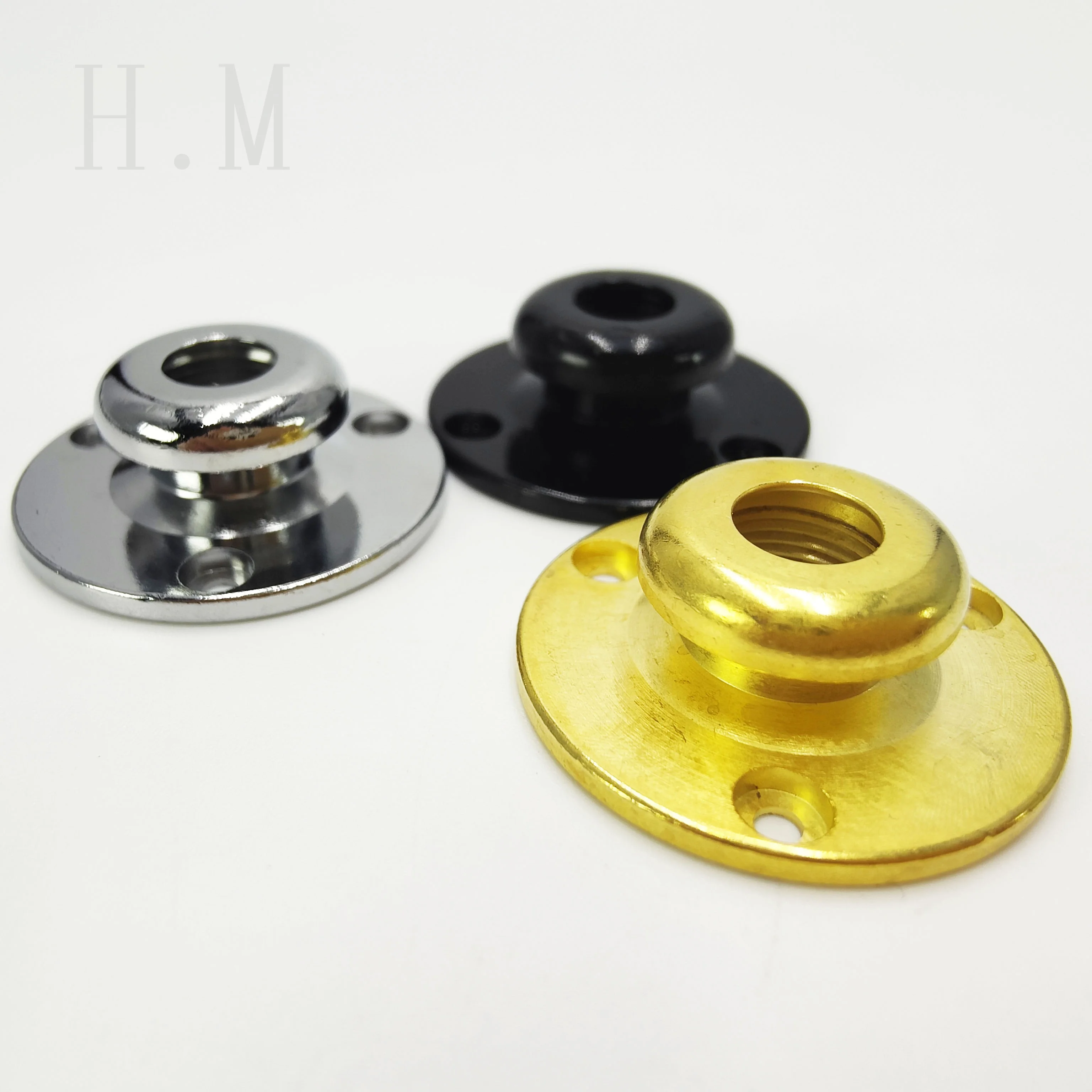 Guitar Bass Accessories Round Metal Threaded Jack Plate Socket Cover Head Cap for Guitar Bass Socket Cover