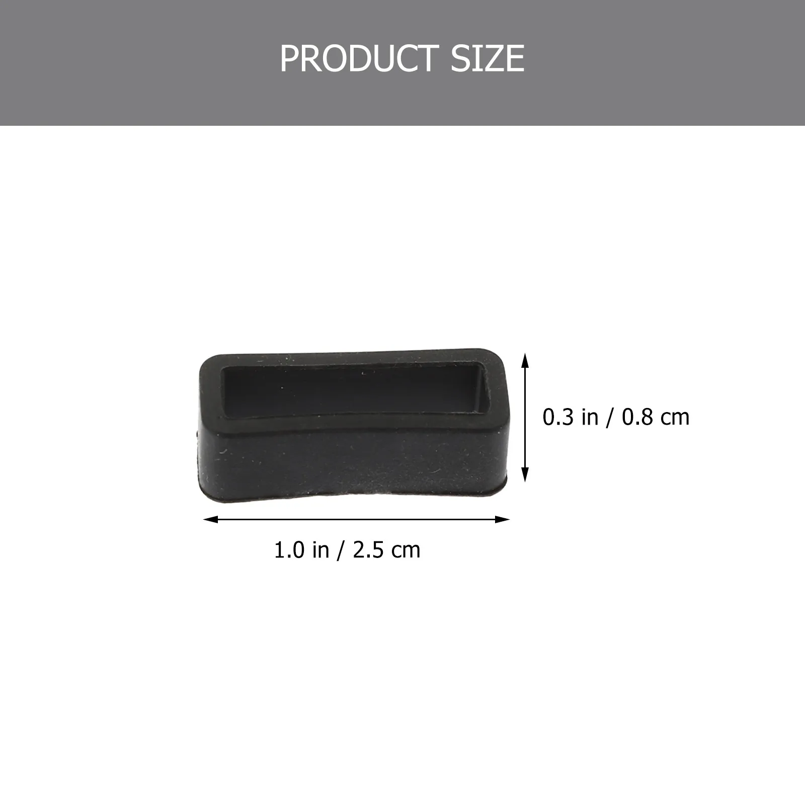 6Pcs Black Silicone Watch Band Ring Retainer for Replace Broken Strap Loop Watchband Keeper