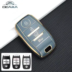 3 4 Buttons TPU Car Key Case Cover For Kia Optima Sorento Niro Soul Ray Keys Skin Holder Protect Shell Fob Bag Accessories