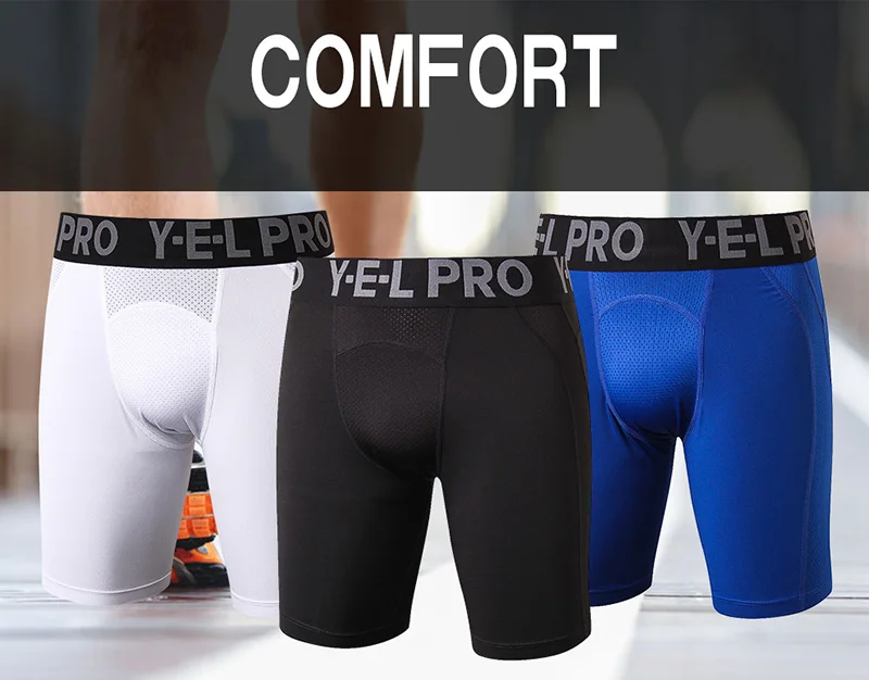 Männer Sport Fitness Shorts Gym Training Schnell Trocknende Kompression Leggings Radfahren Shorts Basketball Laufen Kurze Workout Tight – Detail 1
