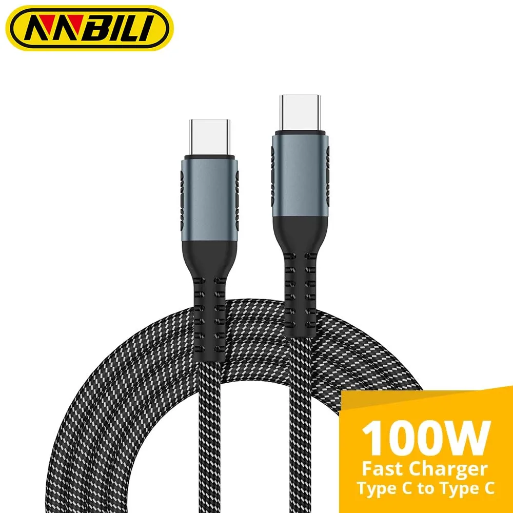 NNBILI 100W USB C to USB C Turbo charging For Samsung S23 S22 Ultra Onplus10 ACE 2 Xiaomi 13 Fast Charger For iPhone 15 iPad Pro